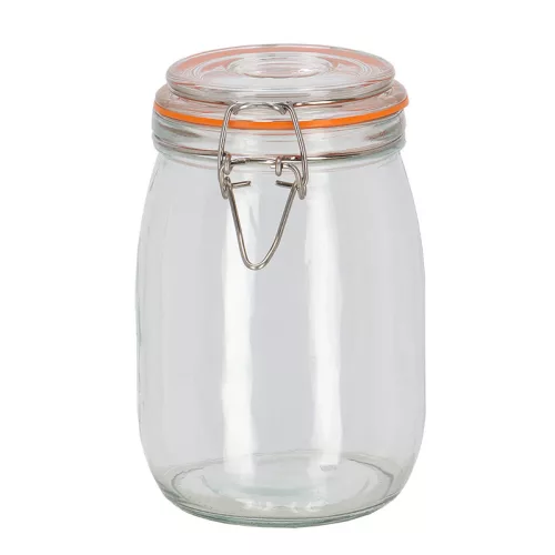 Csatos tároló üveg, 1 literes, csomag, 12 db