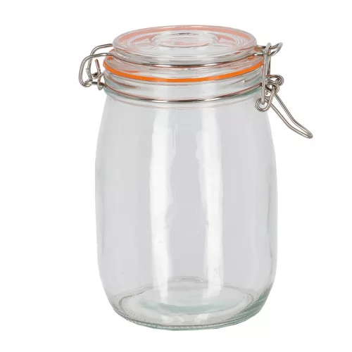 Csatos tároló üveg, 1 literes, csomag, 12 db