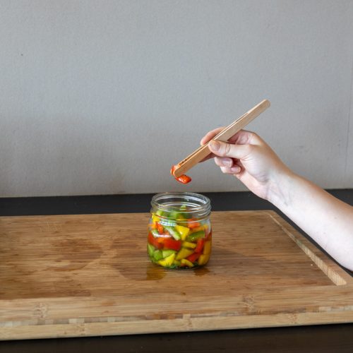 Konyhai fa csipesz,18 cm, csomag,  12 db