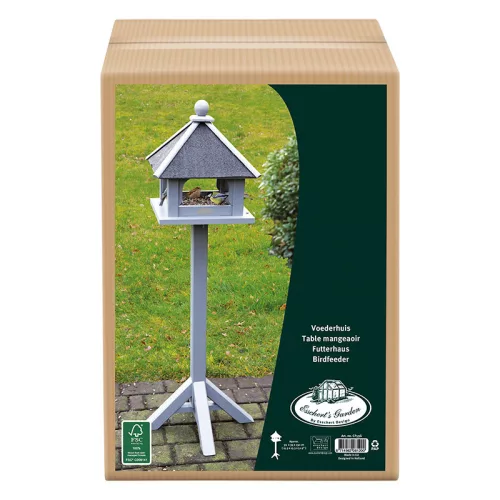 Fa madáretető állvány, szürke, 132 cm, csomag, 2 db