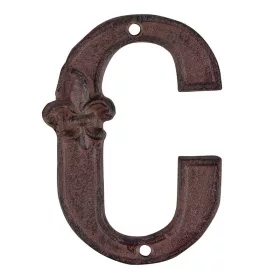 Öntöttvas házszám, C, csomag, 10 db