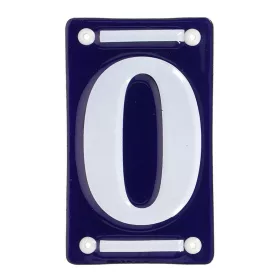Tűzzománc házszám, 0 ,csomag, 10 db