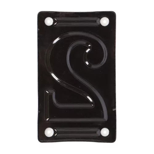 Tűzzománc házszám, 2 ,csomag, 10 db