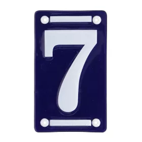 Tűzzománc házszám, 7 ,csomag, 10 db