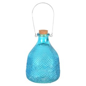 Buborék mintás üveg darázscsapda, kék, 21,5 cm