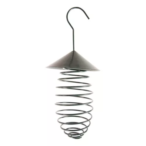 Rugalmas fém madáretető spirál, tetővel, 23 cm, csomag, 24 db
