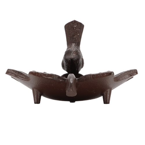 Öntöttvas levél alakú madáretető tál