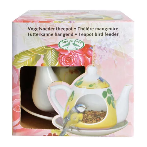 Teáskanna formájú madáretető, 4 féle, csomag, 8 db