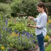 Leszúrható öntöttvas madáretető és itató , 77 cm, csomag, 12 db