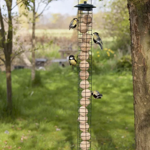 Nagy méretű rácsos fém madáretető, 83 cm, csomag, 12 db
