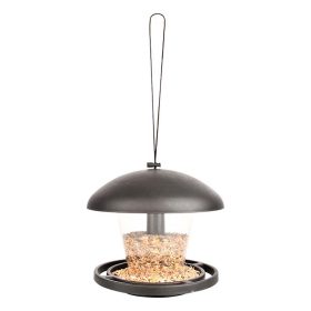   Modern stílusú felakasztható önadagolós madáretető, 19 cm átmérőjű