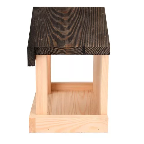 Fali fa madáretető, fekete tetővel, 23 cm, csomag, 6 db