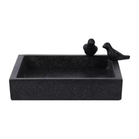   Terrazzo madáretető és itató tál, szögletes, csomag, 4 db
