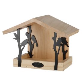   Fali madáretető, lézervágott madár mintával, 25 x 18 cm, csomag, 6 db