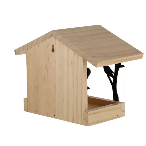 Fali madáretető, lézervágott madár mintával, 25 x 18 cm, csomag, 6 db