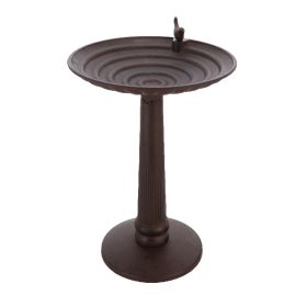   Öntöttvas álló madáritató és -etető, 37 cm átmérőjű