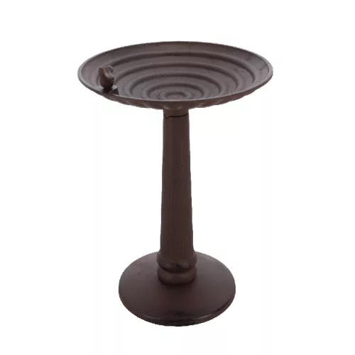Öntöttvas álló madáritató és -etető, 37 cm átmérőjű