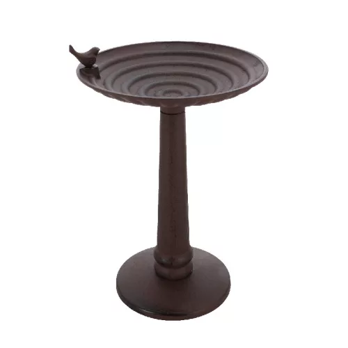 Öntöttvas álló madáritató és -etető, 37 cm átmérőjű