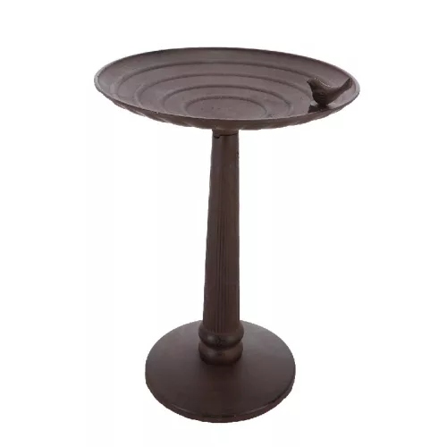 Öntöttvas álló madáritató és -etető, 55 cm átmérőjű