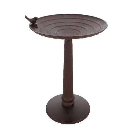 Öntöttvas álló madáritató és -etető, 55 cm átmérőjű