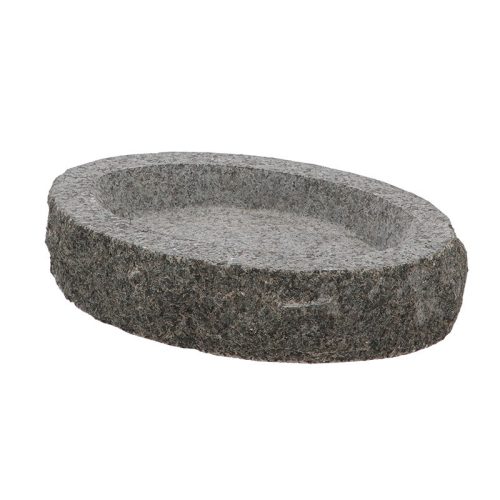 Gránit madáritató és etető tál, ovális, 30,5 x 20 cm, csomag, 4 db