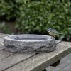Gránit madáritató és etető tál, ovális, 30,5 x 20 cm, csomag, 4 db