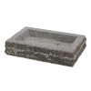 Gránit madáritató és etető tál, téglalap alakú, 30,5 x 20 cm, csomag, 4 db