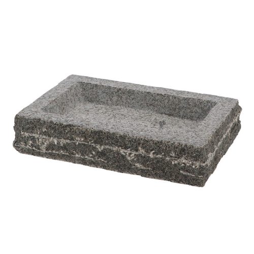 Gránit madáritató és etető tál, téglalap alakú, 30,5 x 20 cm, csomag, 4 db