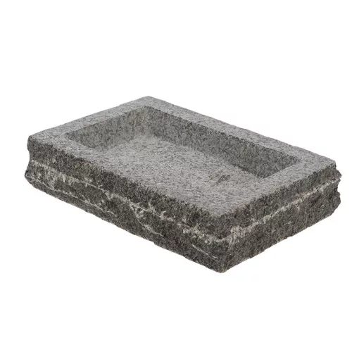 Gránit madáritató és etető tál, téglalap alakú, 30,5 x 20 cm, csomag, 4 db