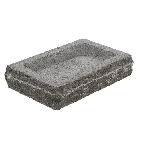 Gránit madáritató és etető tál, téglalap alakú, 30,5 x 20 cm, csomag, 4 db