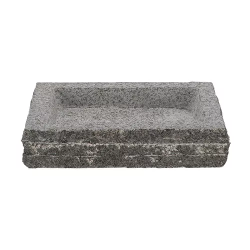 Gránit madáritató és etető tál, téglalap alakú, 30,5 x 20 cm, csomag, 4 db