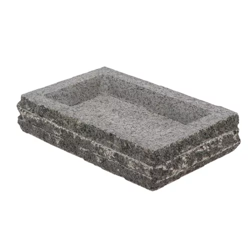 Gránit madáritató és etető tál, téglalap alakú, 30,5 x 20 cm, csomag, 4 db