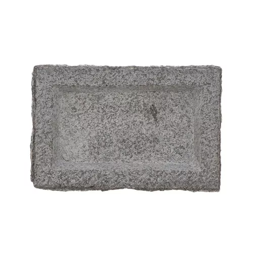 Gránit madáritató és etető tál, téglalap alakú, 30,5 x 20 cm, csomag, 4 db