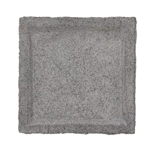 Gránit madáritató és etető tál, négyzet alakú, 37 x 37 cm, csomag, 2 db