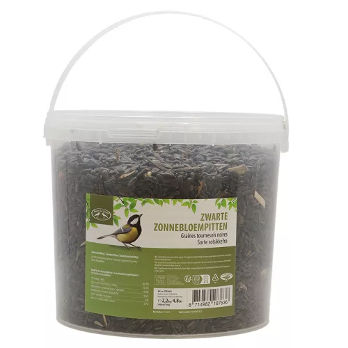 Fekete napraforgómag madáreleség vödörben, 2,2 kg, csomag, 20 db
