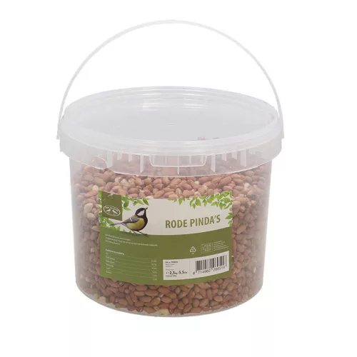 Vörös mogyoró madáreleség vödörben, 2,5 kg, csomag, 20 db
