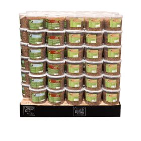 Vegyes lisztkukac madáreleség raklapon, 120 db-os, display