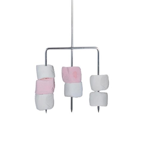 Villa alakú sütögető nyárs, fa nyéllel, 75 cm, csomag, 24 db