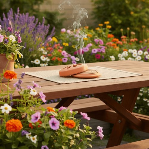 Szúnyogriasztó spirál terrakotta tartóban, csomag, 24 db