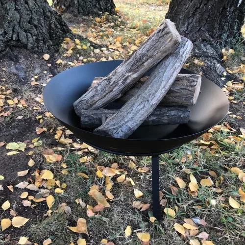 Fém tűzrakó tál állvánnyal, 50 cm átmérőjű, csomag, 8 db