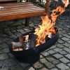 Fém tűzrakó tál, aszimmetrikus alakú, csomag, 2 db