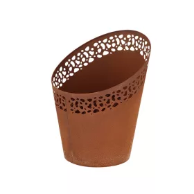   Modern tűzrakó, rusztikus rozsdásított felülettel, lézervágott mintával, csomag, 4 db