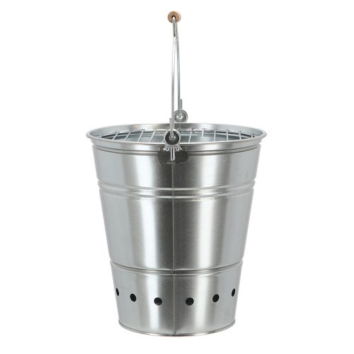 Fém grill sütő vödör ráccsal, 35 cm átmérőjű, csomag, 12 db