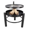 BBQ tűzrakó tál grillráccsal, 66 cm átmérőjű, csomag, 2 db