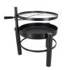 BBQ tűzrakó tál grillráccsal, 66 cm átmérőjű, csomag, 2 db