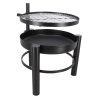 BBQ tűzrakó tál grillráccsal, 66 cm átmérőjű, csomag, 2 db