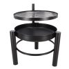 BBQ tűzrakó tál grillráccsal, 66 cm átmérőjű, csomag, 2 db