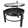 BBQ tűzrakó tál grillráccsal, 78 cm átmérőjű, csomag, 2 db