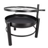 BBQ tűzrakó tál grillráccsal, 78 cm átmérőjű, csomag, 2 db