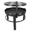 BBQ tűzrakó tál grillráccsal, 78 cm átmérőjű, csomag, 2 db